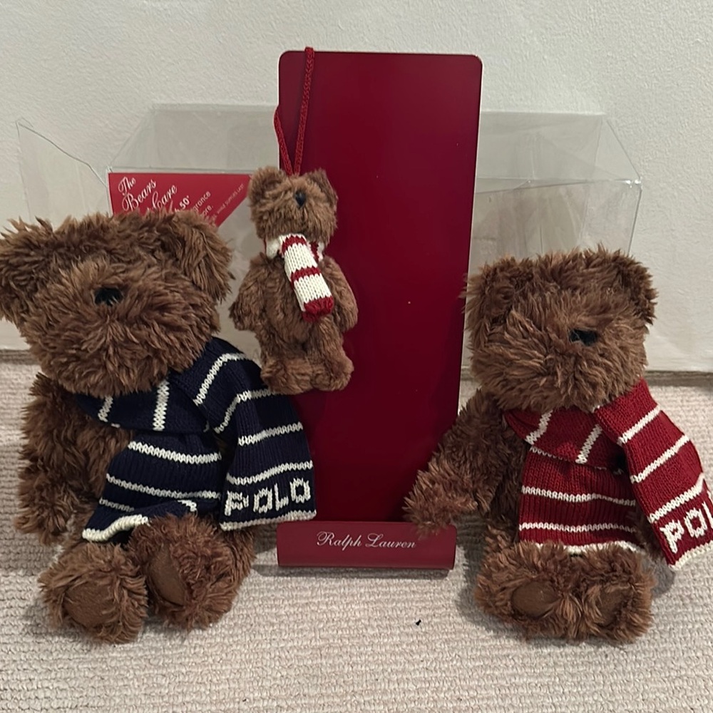 Ralph Lauren Polo Bear Set with Scarves